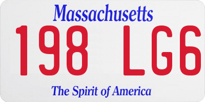 MA license plate 198LG6