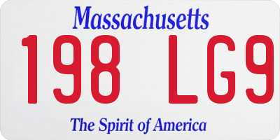 MA license plate 198LG9