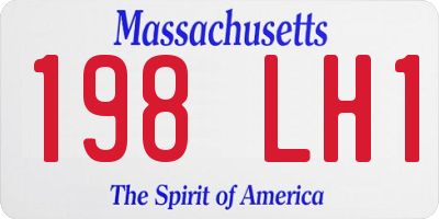 MA license plate 198LH1