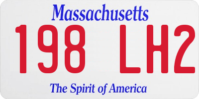 MA license plate 198LH2