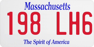 MA license plate 198LH6