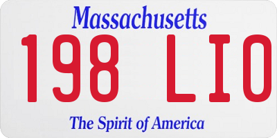 MA license plate 198LI0