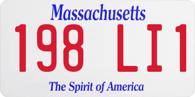MA license plate 198LI1
