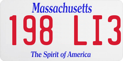 MA license plate 198LI3