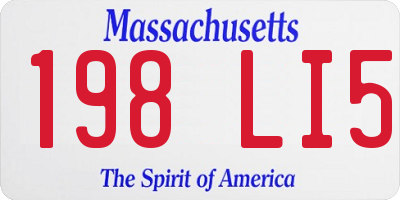 MA license plate 198LI5