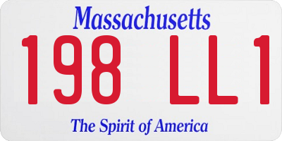 MA license plate 198LL1