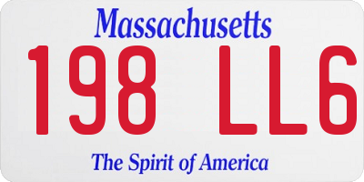 MA license plate 198LL6
