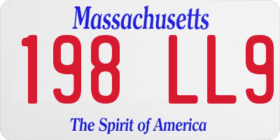 MA license plate 198LL9