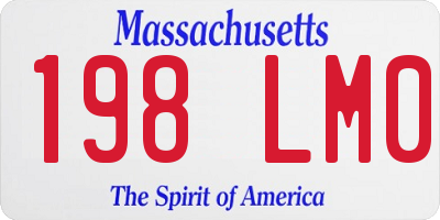 MA license plate 198LM0