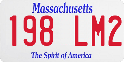 MA license plate 198LM2