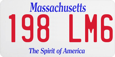 MA license plate 198LM6