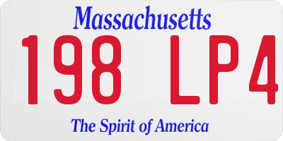 MA license plate 198LP4