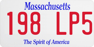 MA license plate 198LP5