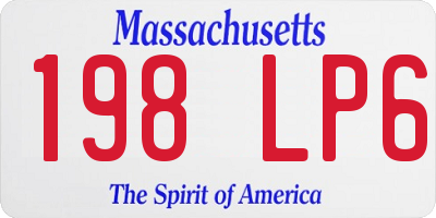 MA license plate 198LP6