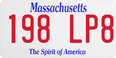 MA license plate 198LP8