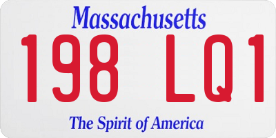 MA license plate 198LQ1