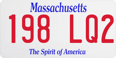 MA license plate 198LQ2