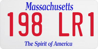 MA license plate 198LR1
