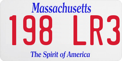 MA license plate 198LR3