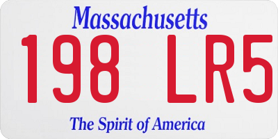 MA license plate 198LR5