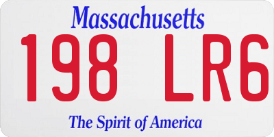 MA license plate 198LR6