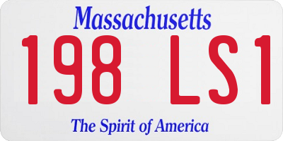 MA license plate 198LS1