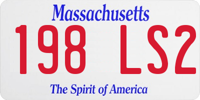 MA license plate 198LS2
