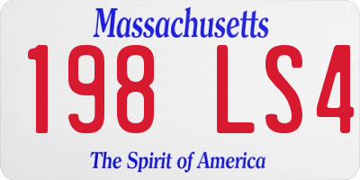 MA license plate 198LS4