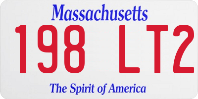 MA license plate 198LT2