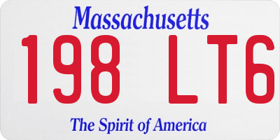 MA license plate 198LT6