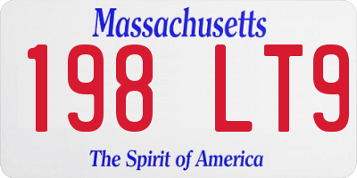 MA license plate 198LT9
