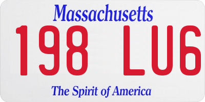 MA license plate 198LU6