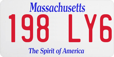MA license plate 198LY6