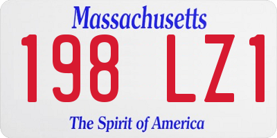 MA license plate 198LZ1