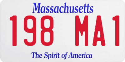 MA license plate 198MA1