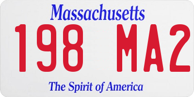 MA license plate 198MA2