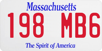 MA license plate 198MB6