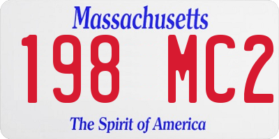 MA license plate 198MC2