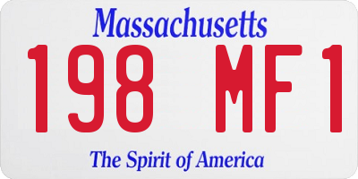 MA license plate 198MF1