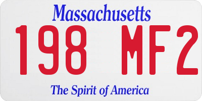 MA license plate 198MF2