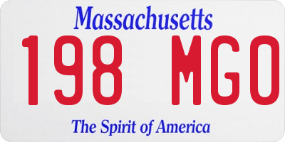MA license plate 198MG0