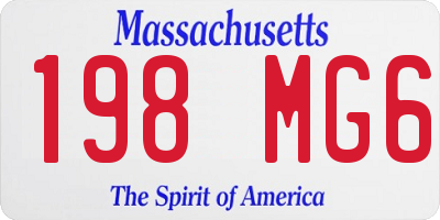 MA license plate 198MG6