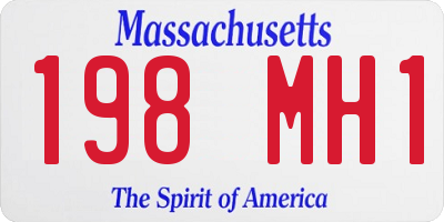 MA license plate 198MH1