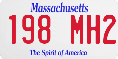 MA license plate 198MH2