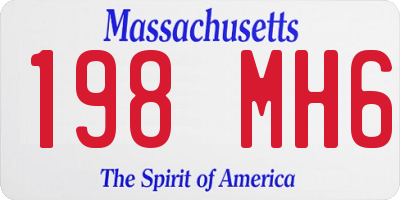 MA license plate 198MH6