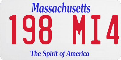 MA license plate 198MI4