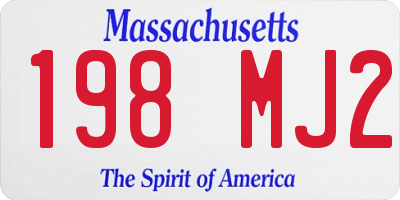 MA license plate 198MJ2