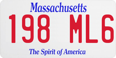 MA license plate 198ML6