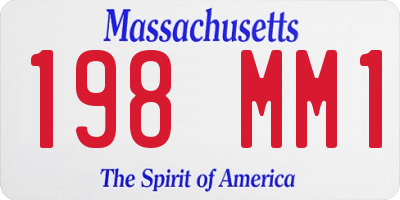 MA license plate 198MM1