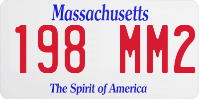 MA license plate 198MM2